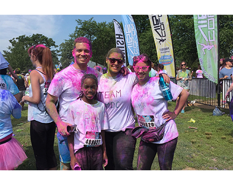 Dentist and his family at fun run event