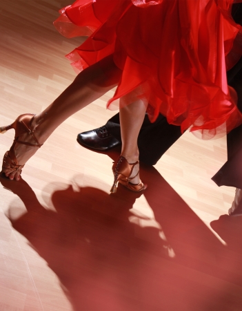 Two people ballroom dancing