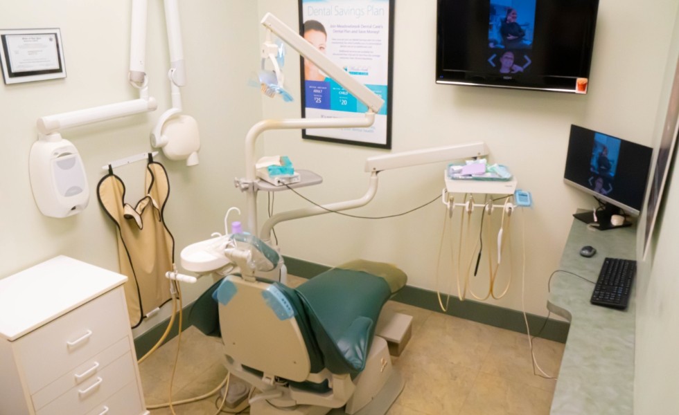 Dental operatory in Mineola New York dental office building of Meadowbrook Dental Care