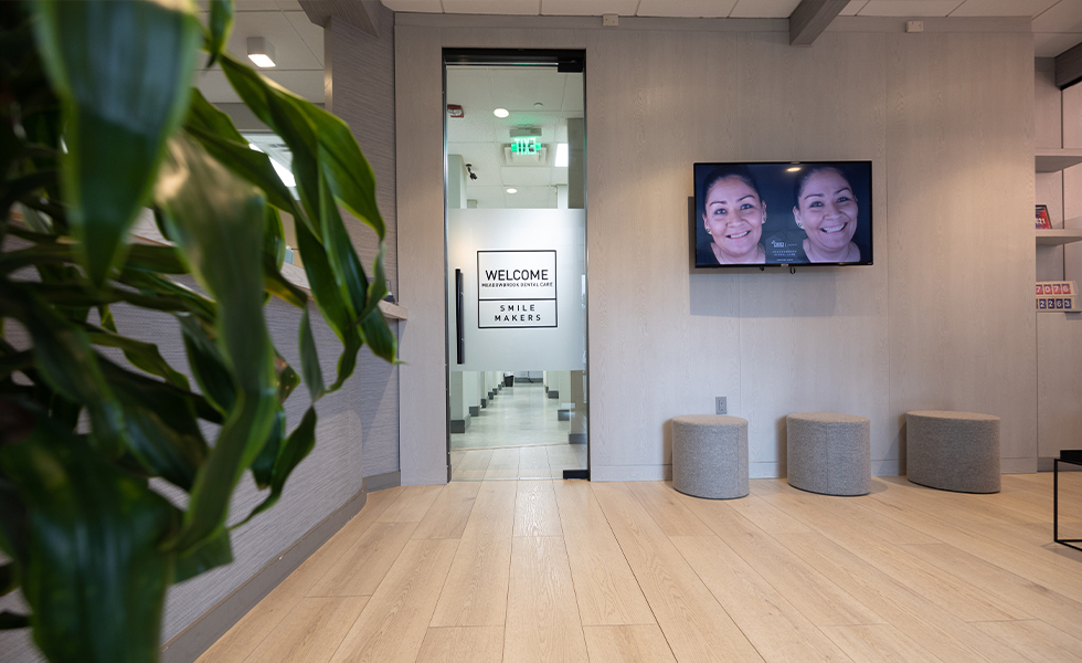 Door leading to dental treatment area