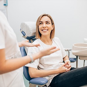 patient during cosmetic consultation in Mineola