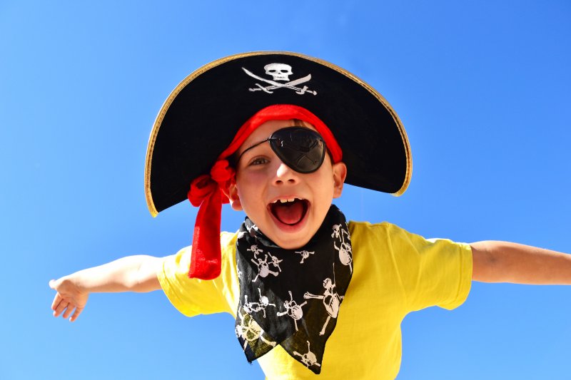 child in pirate costume